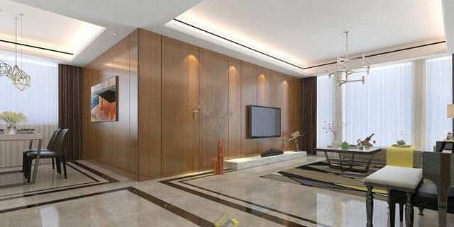 師傅在吊頂上加一圈線條,效果居然這么美